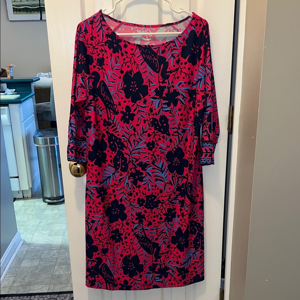 Lilly Pulitzer Vibrant Pink and Navy Dress